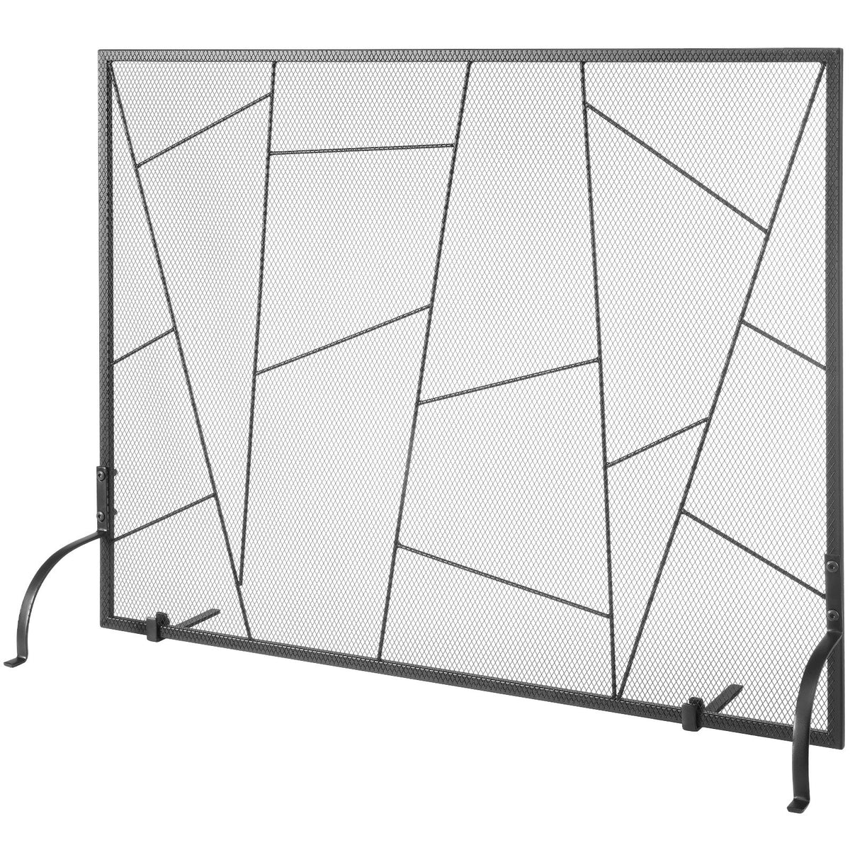VEVOR Fireplace Screen Single Panel, Sturdy Iron Mesh Fireplace Screen, 906(L) x720(H)MM Spark Guard Cover, Simple Installation, Free Standing Fire Fence Grate for Living Room Home Decor Modern