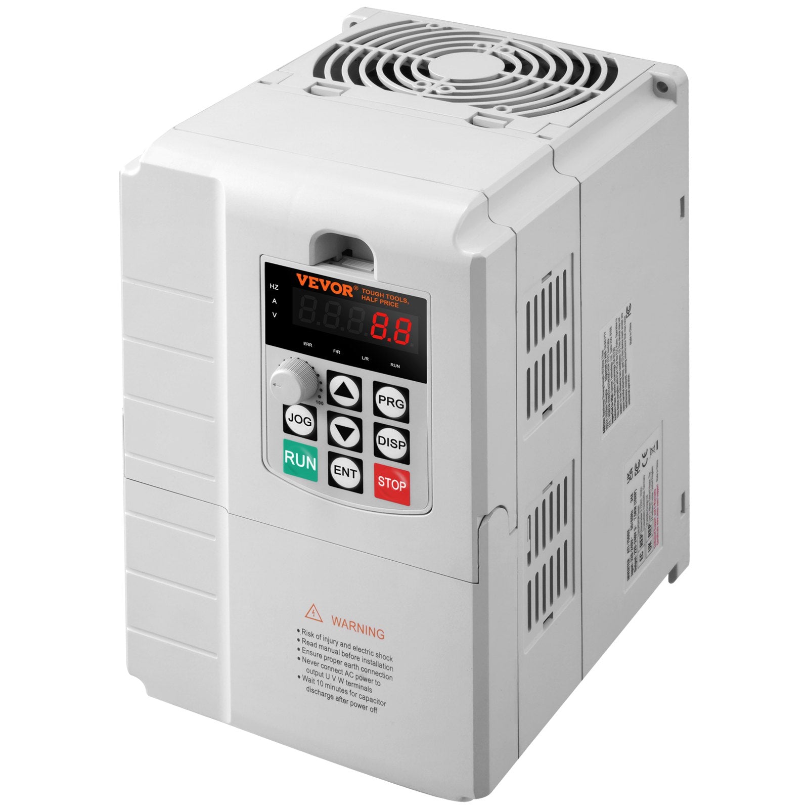 VEVOR VFD 10HP, 7.5KW, 34A, 1 Phase 220V-240V Input to 3 Phase 220V-240V Output Variable Frequency Drive, 0-400Hz VFD for AC Motor Speed Control