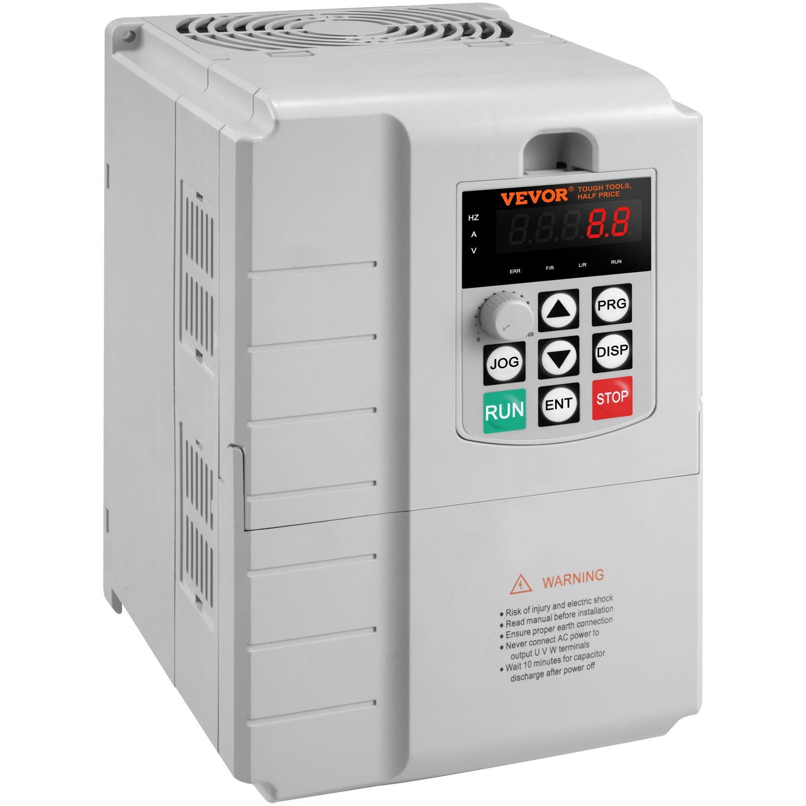 VEVOR VFD 10HP, 7.5KW, 34A, 1 Phase 220V-240V Input to 3 Phase 220V-240V Output Variable Frequency Drive, 0-400Hz VFD for AC Motor Speed Control
