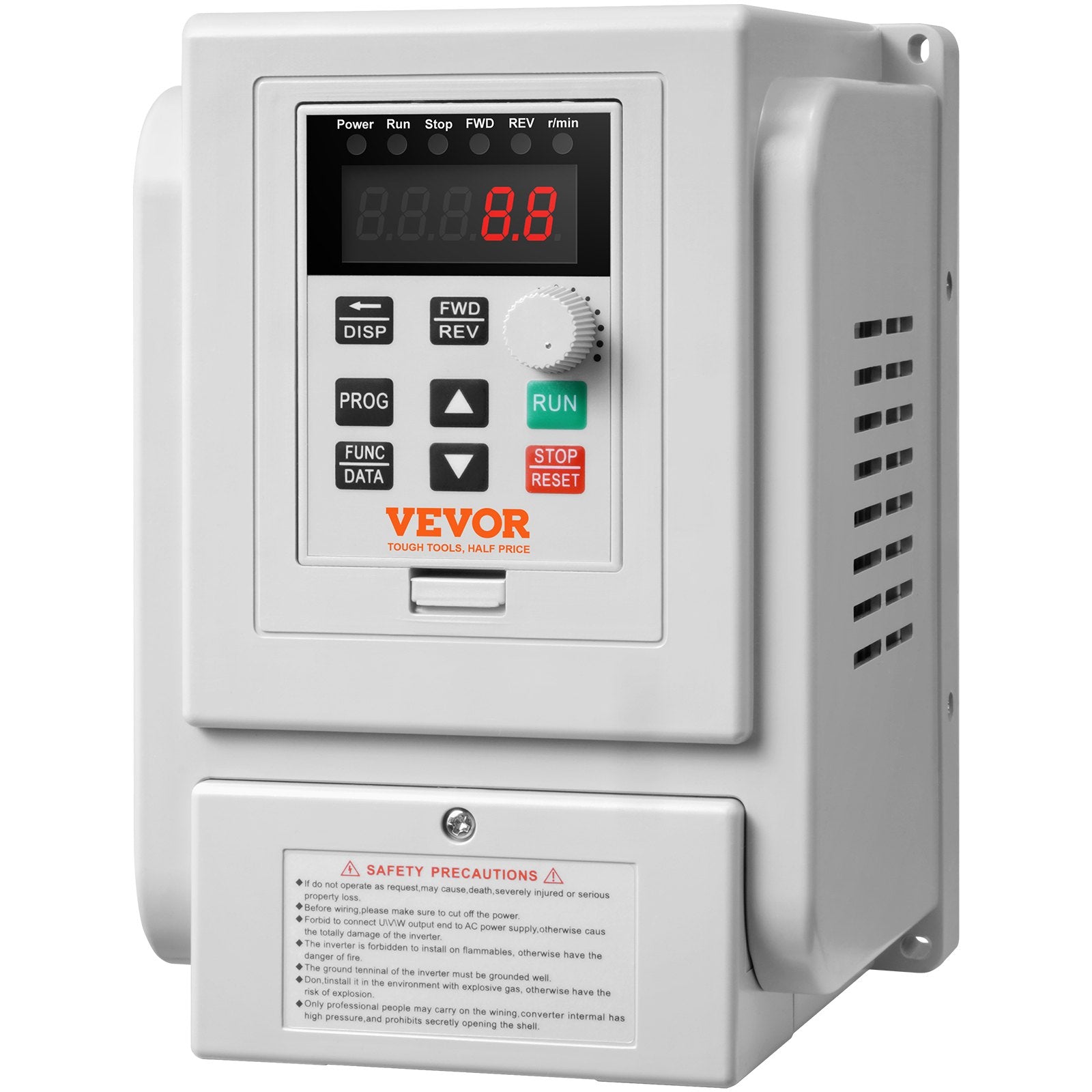VEVOR VFD 5HP, 4KW, 18A, 1 Phase 220V-240V Input to 3 Phase 220V-240V Output Variable Frequency Drive, 0-400Hz VFD for AC Motor Speed Control