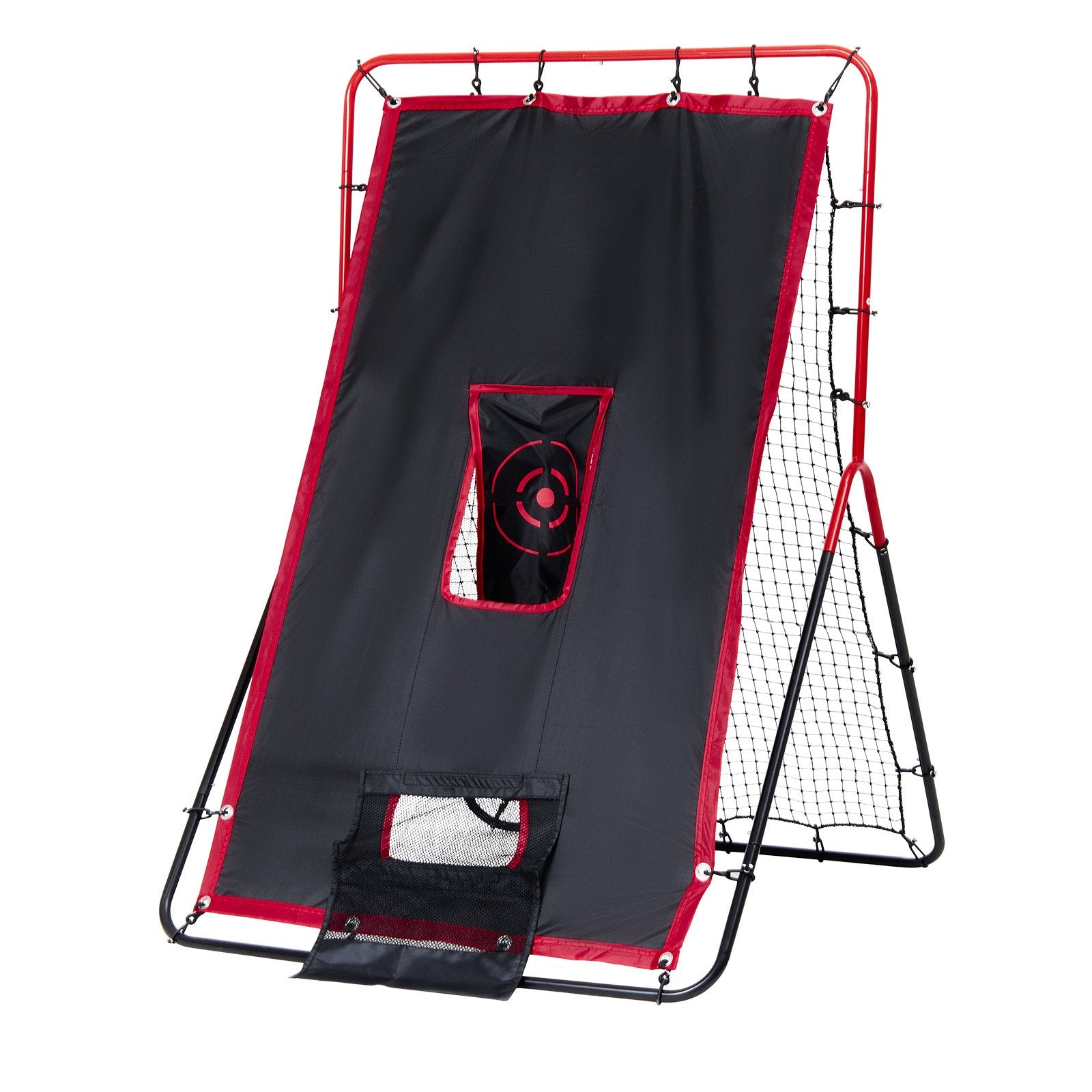 VEVOR Baseball And Softball Rebounder Net 3.5x4.5 ft 2-in-1 Switch Hitter Pitch