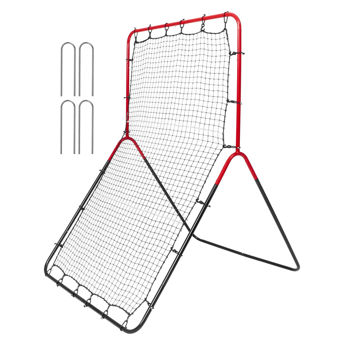 VEVOR Baseball And Softball Rebounder Net, 3 x 4.5 ft PitchBack Baseball Pitching Nest, 3-Way Baseball, Softball Pitchback Net, Fielding Trainer, Bounce Back Net for Fielding/Throwing Practice