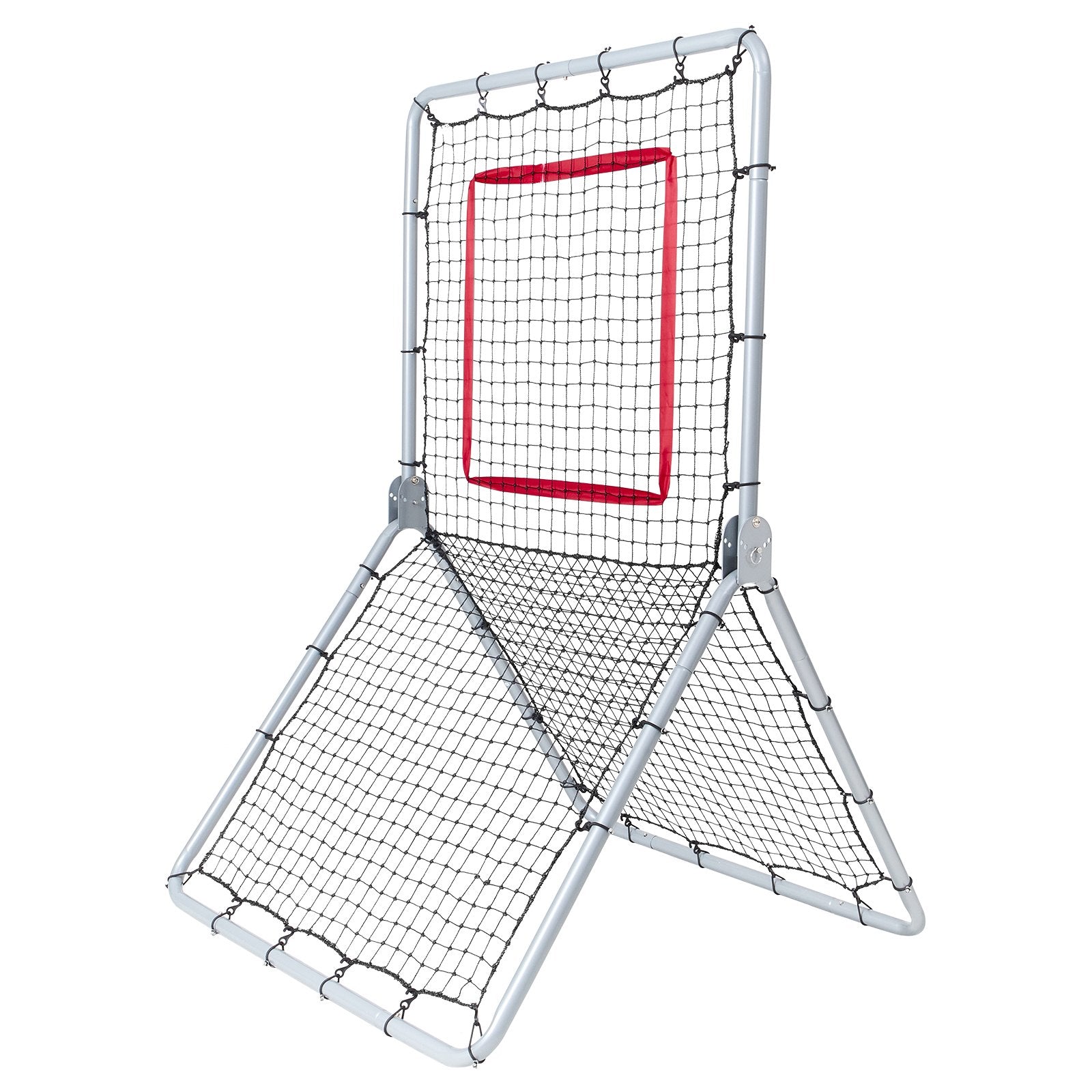 VEVOR Baseball And Softball Rebounder Net, 3.5 x 6 ft PitchBack Baseball Pitching Nest, Softball Pitchback Net, Fielding Trainer, Bounce Back Net for Fielding/Throwing Practice, 5 Adjustable Angles