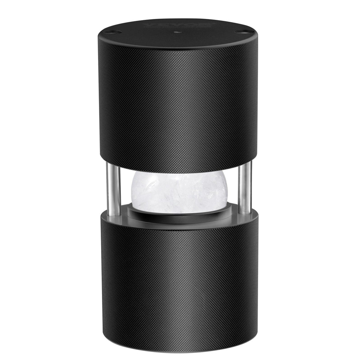 Ice Ball Press Kit, Aviation Aluminum Ice Press with Ice Block Mold, Large Mat, Tong, Drip Tray, One Glass, Round Ice Ball Maker 2.4"/60 mm Ice Sphere, for Whiskey, Cocktail on Party & Holiday