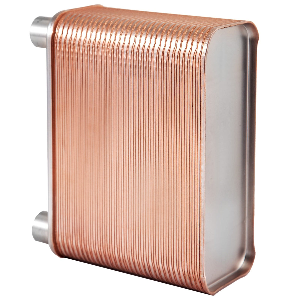 VEVOR Heat Exchanger 3"x7.5" 60 Plates Brazed Plate Heat Exchanger 316L 1/2" BSP FPT Heat Exchanger EATB12 Beer Wort Chiller for Hydronic Heating