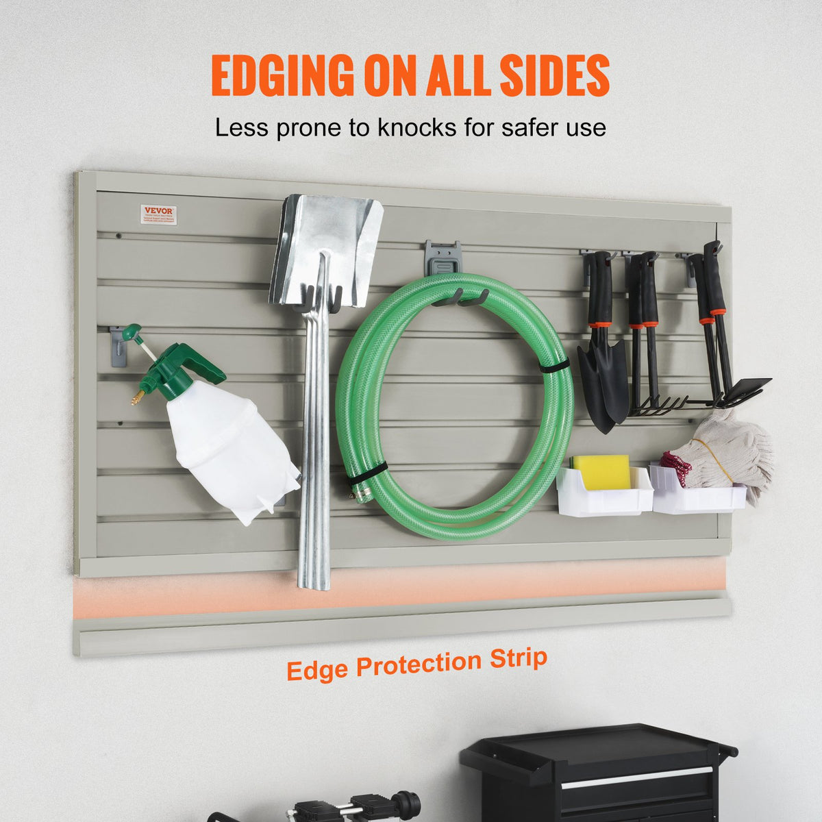 VEVOR Slatwall Panels, 121.9 x 30.48 cm Gray Garage Wall Panels (Set of 2 Panels), Heavy Duty Garage Wall Organizer Panels Display Perfect for Retail Store, Garage Wall, and Craft Storage Organization