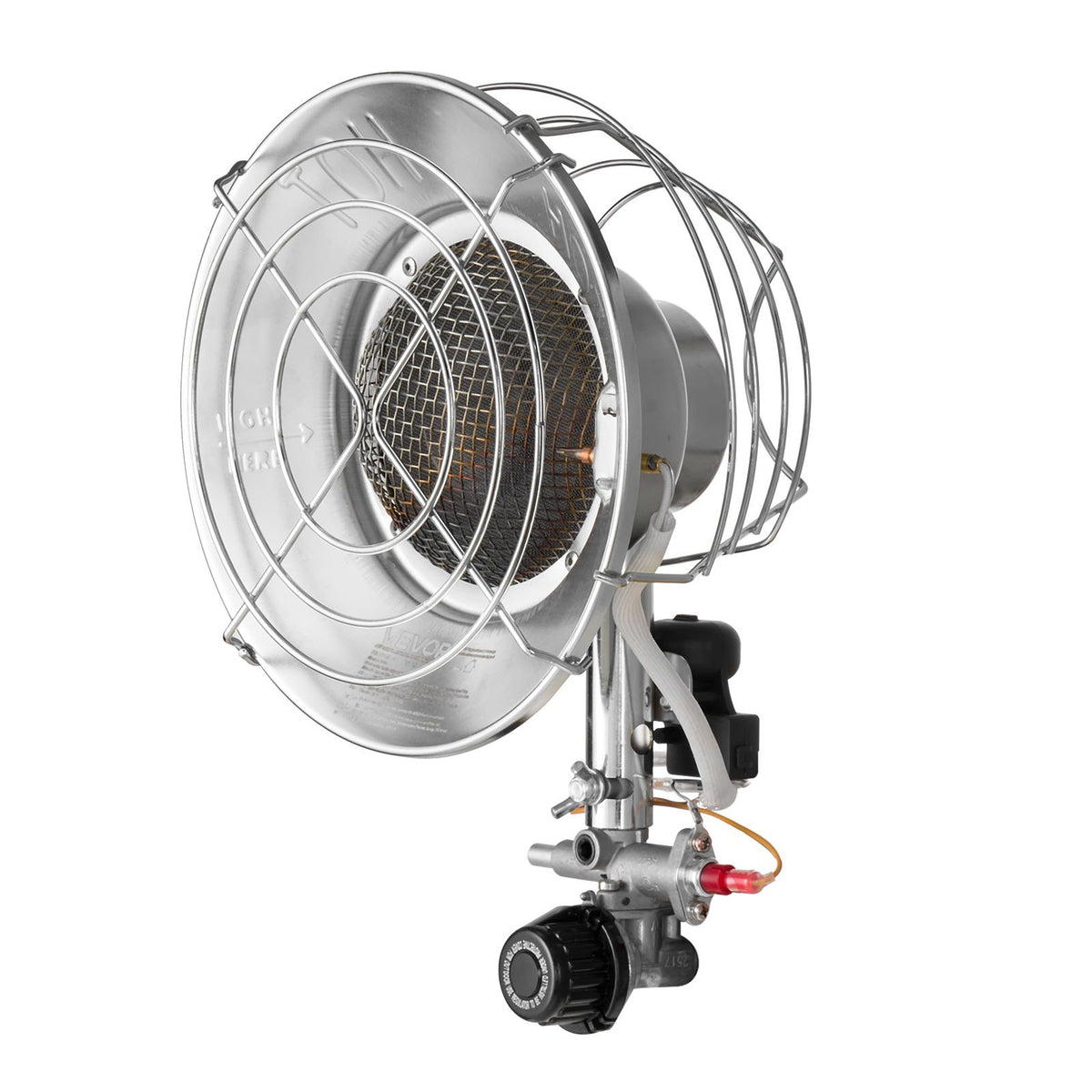 VEVOR Propane Tank Top Heater with Portable Trolley, 15000 BTU Rapid Heating 180-Degree Infrared Radiant Tank Top Gas Heater for 9-18kg Propane Tanks, for Ice Fishing/ Hunting/Outdoor Single Burner