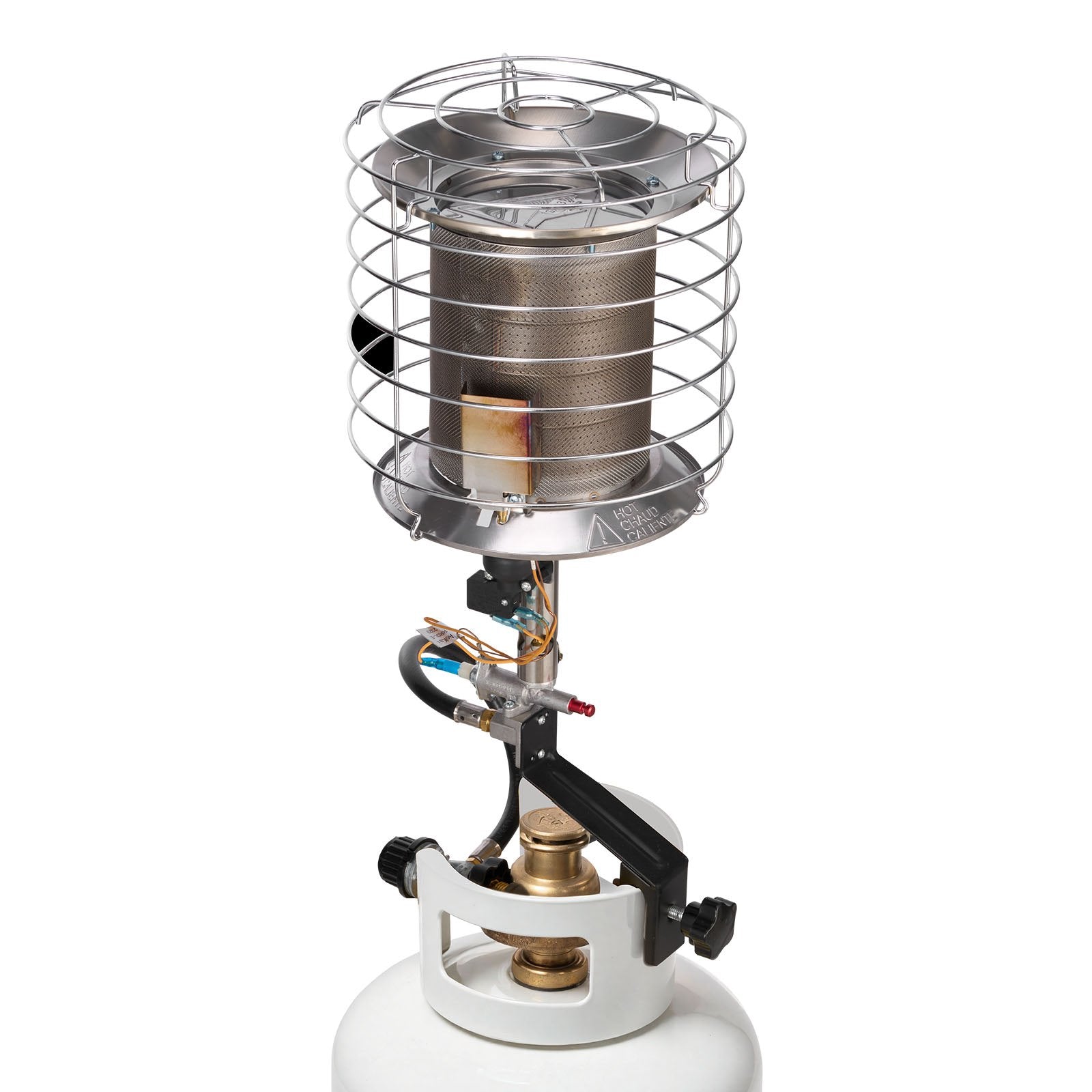 VEVOR Propane Tank Top Heater, 42000 BTU Rapid Heating 360-Degree Infrared Radiant Tank Top Gas Heater, Stepless Temperature Adjustment for Ice Fishing/ Hunting/Outdoor Work, Single Burner