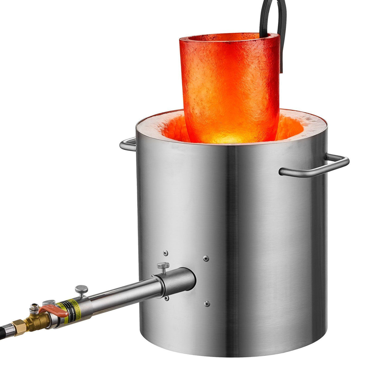 Propane Melting Furnace Kit, 8KG/18lbs Gas Metal Melting Furnace Kit, Foundry Home Kiln with Crucible, Tongs, Wooden Handle, Smelting Casting Tool for Gold Silver Copper Aluminum Metal Recycle