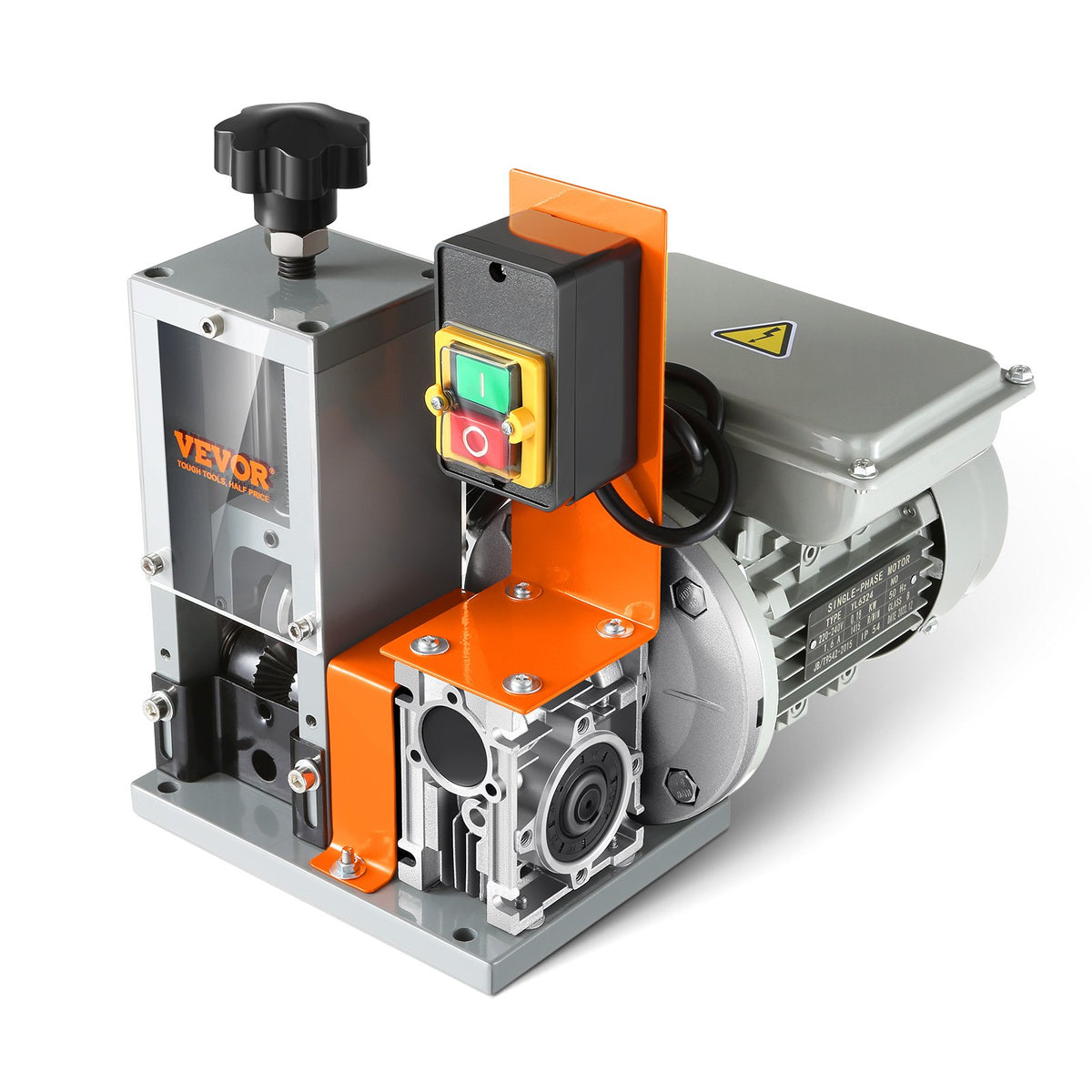 VEVOR Automatic Wire Stripping Machine, 0.06''-1.18'' Electric Motorized Cable Stripper, 180 W, 60 ft/min Wire Peeler with Visible Stripping Depth Reference, for Scrap Copper Recycling