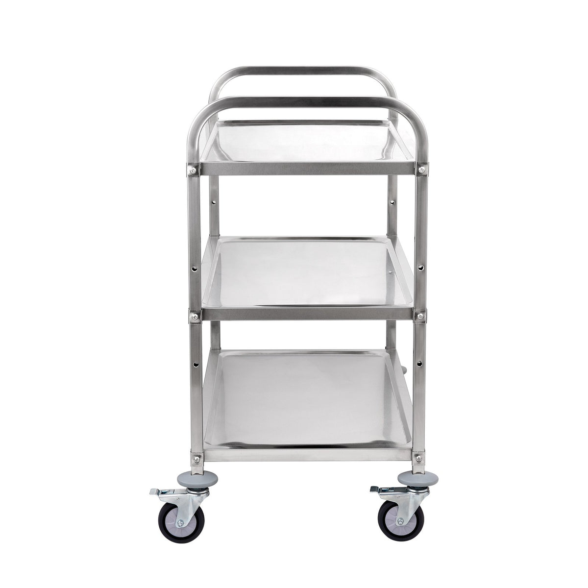 VEVOR 3-Tier Utility Cart Rolling Cart on Wheels 37.5"x20"x37.7" 450 LBS 6 Hooks