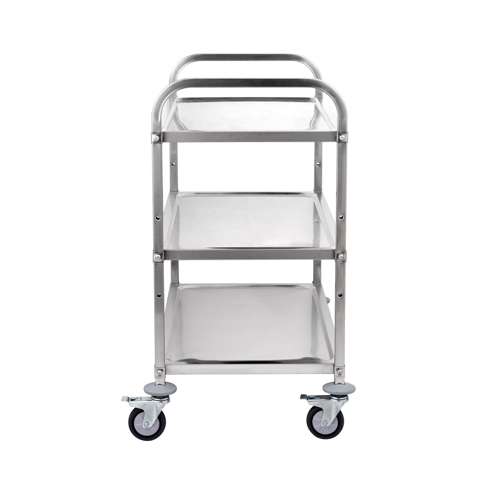 VEVOR 3-Tier Utility Cart Rolling Cart on Wheels 37.5"x20"x37.7" 450 LBS 6 Hooks