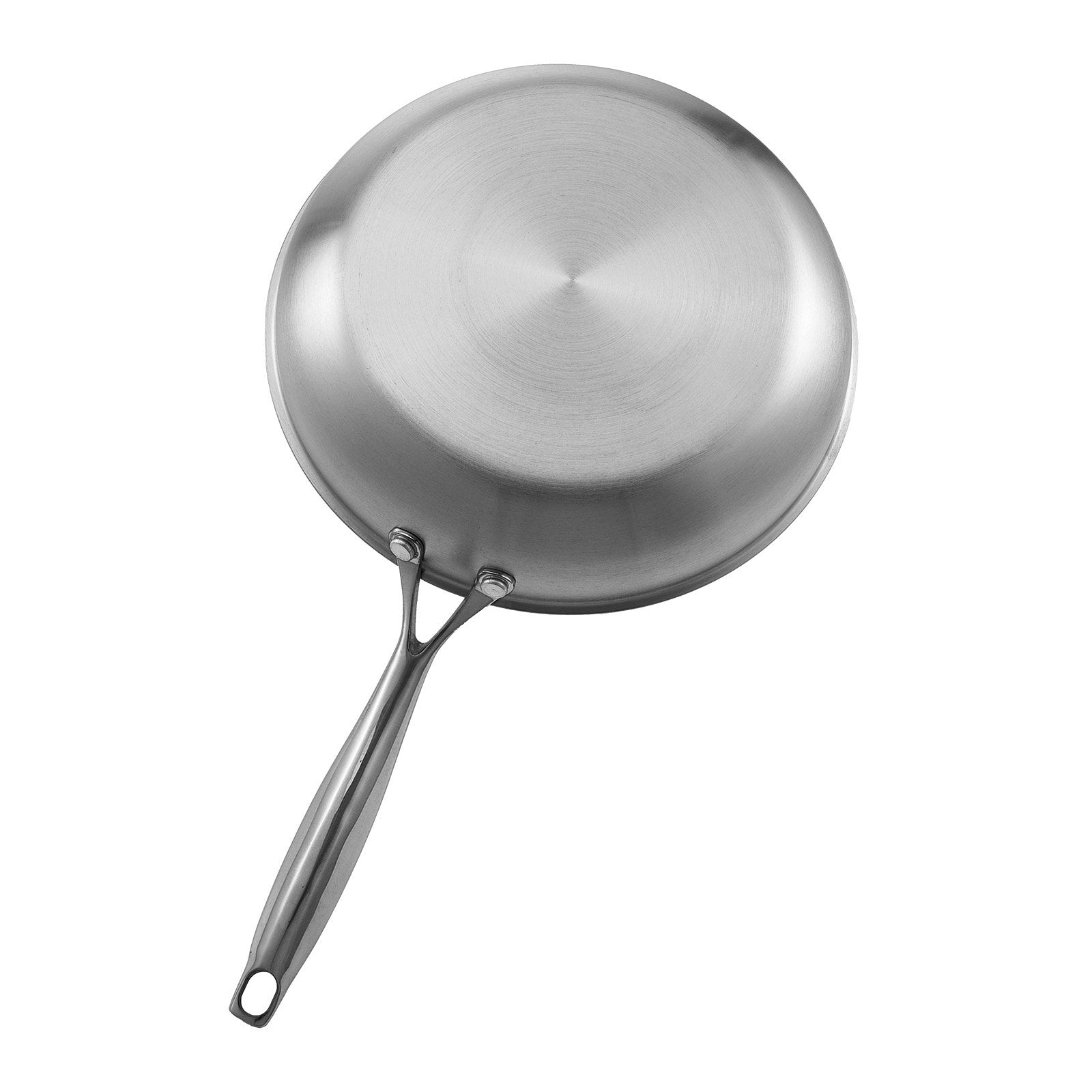 VEVOR Tri-Ply Stainless Steel Frying Pan, 3 Piece (240, 280, 320 mm), Cooking Skillet with Heat-Resistant Handle, Chef's Kitchen Cookware, Oven, Gas, Electric, Induction, Dishwasher Compatible, Silver