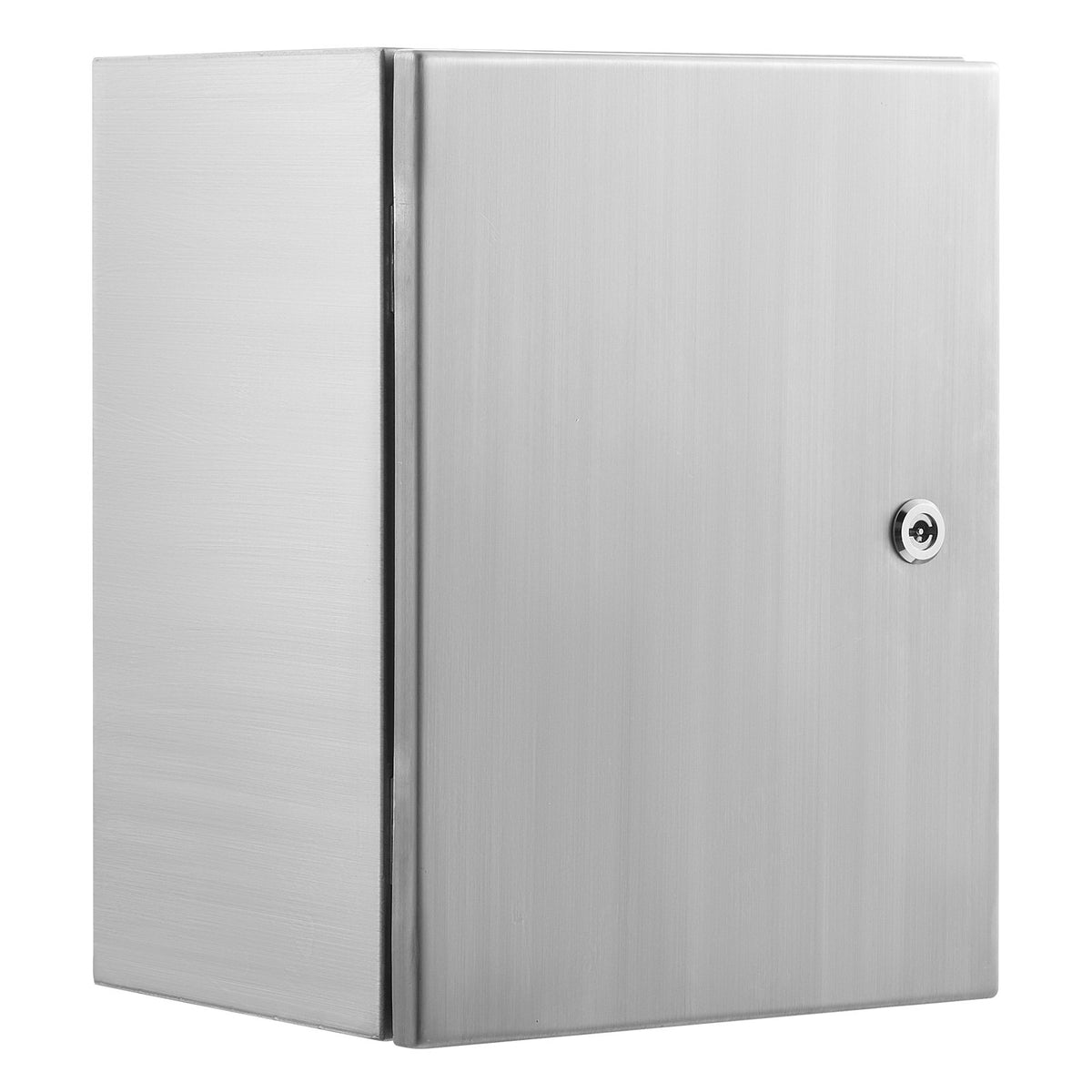 VEVOR Steel Electrical Box, 40x30x25 cm, 304 Stainless Steel Electrical Enclosure Box, Wall-Mounted Outdoor Electrical Electronic Equipment Enclosure with Mounting Plate Hinges Lock, IP66 Waterproof