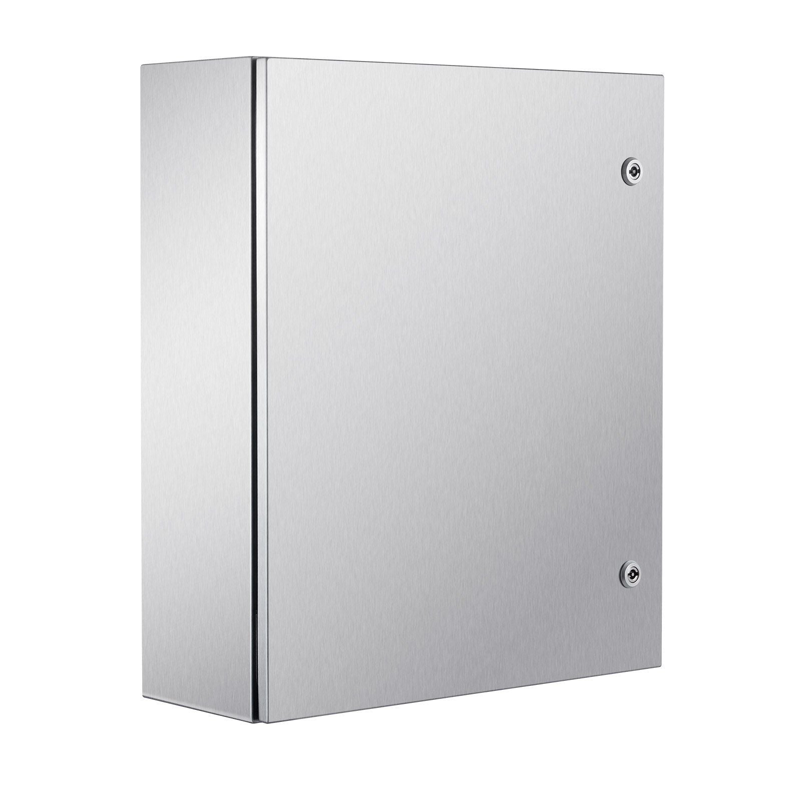 Steel Electrical Box, 60x50x20 cm, 304 Stainless Steel Electrical Enclosure Box, Wall-Mounted Outdoor Electrical Electronic Equipment Enclosure with Mounting Plate Hinges Lock, IP66 Waterproof