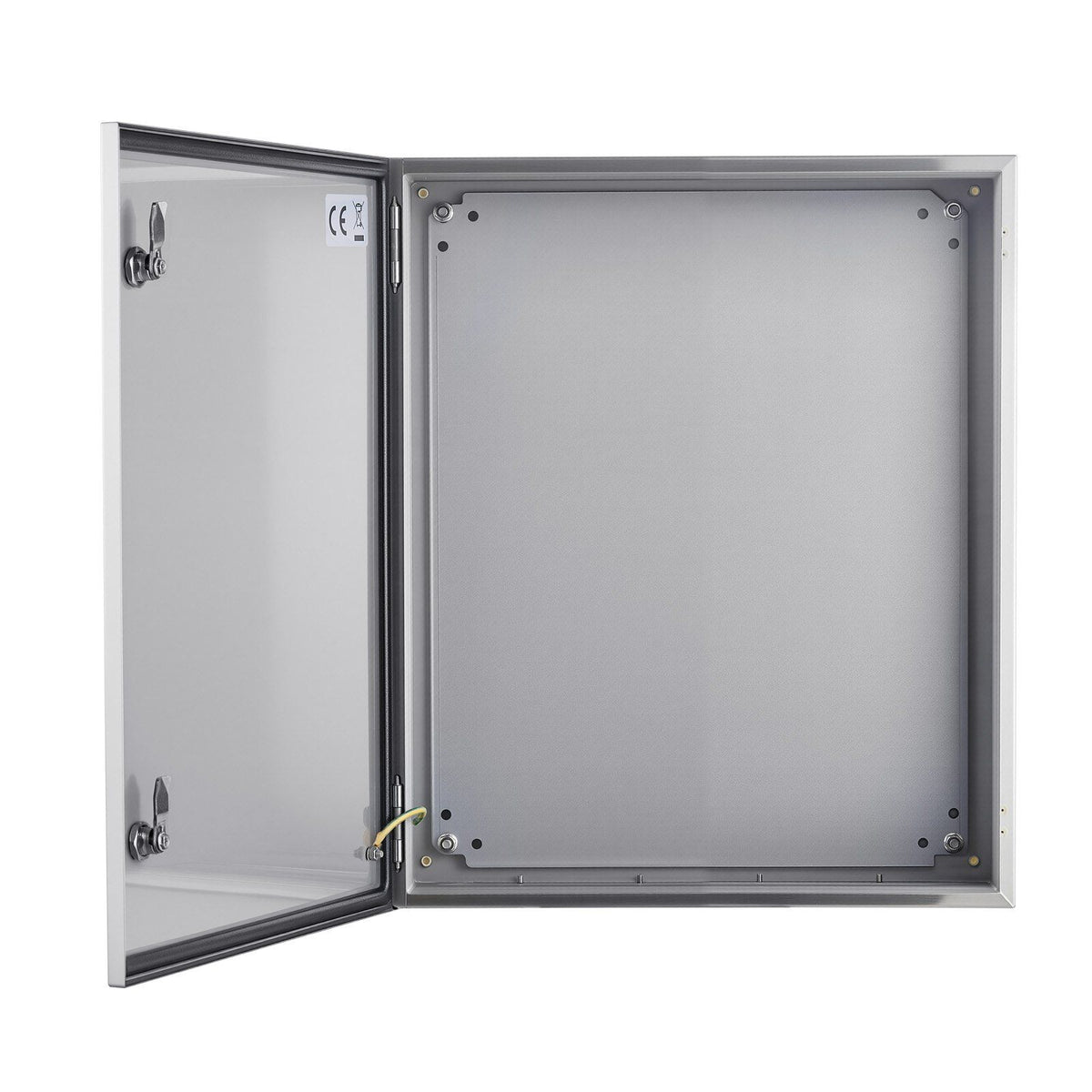 Steel Electrical Box, 60x50x20 cm, 304 Stainless Steel Electrical Enclosure Box, Wall-Mounted Outdoor Electrical Electronic Equipment Enclosure with Mounting Plate Hinges Lock, IP66 Waterproof