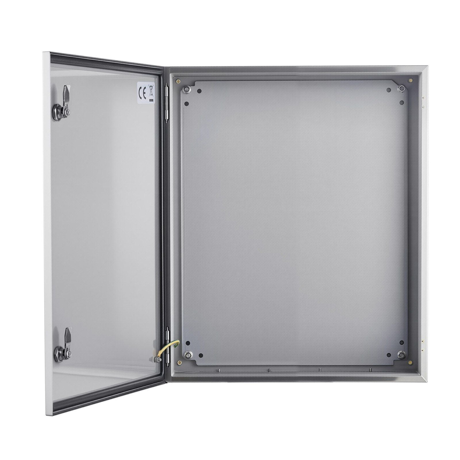 Steel Electrical Box, 60x50x20 cm, 304 Stainless Steel Electrical Enclosure Box, Wall-Mounted Outdoor Electrical Electronic Equipment Enclosure with Mounting Plate Hinges Lock, IP66 Waterproof