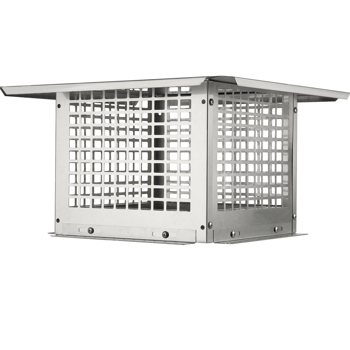 Chimney Cap 304.8 x 304.8mm, 304 Stainless Steel Fireplace Chimney Cover, Not Easily Toppled & Practical Accessories & Easy Installation, Fits Mesh Flue Covers Outside Clay Flue Shingles, Silver