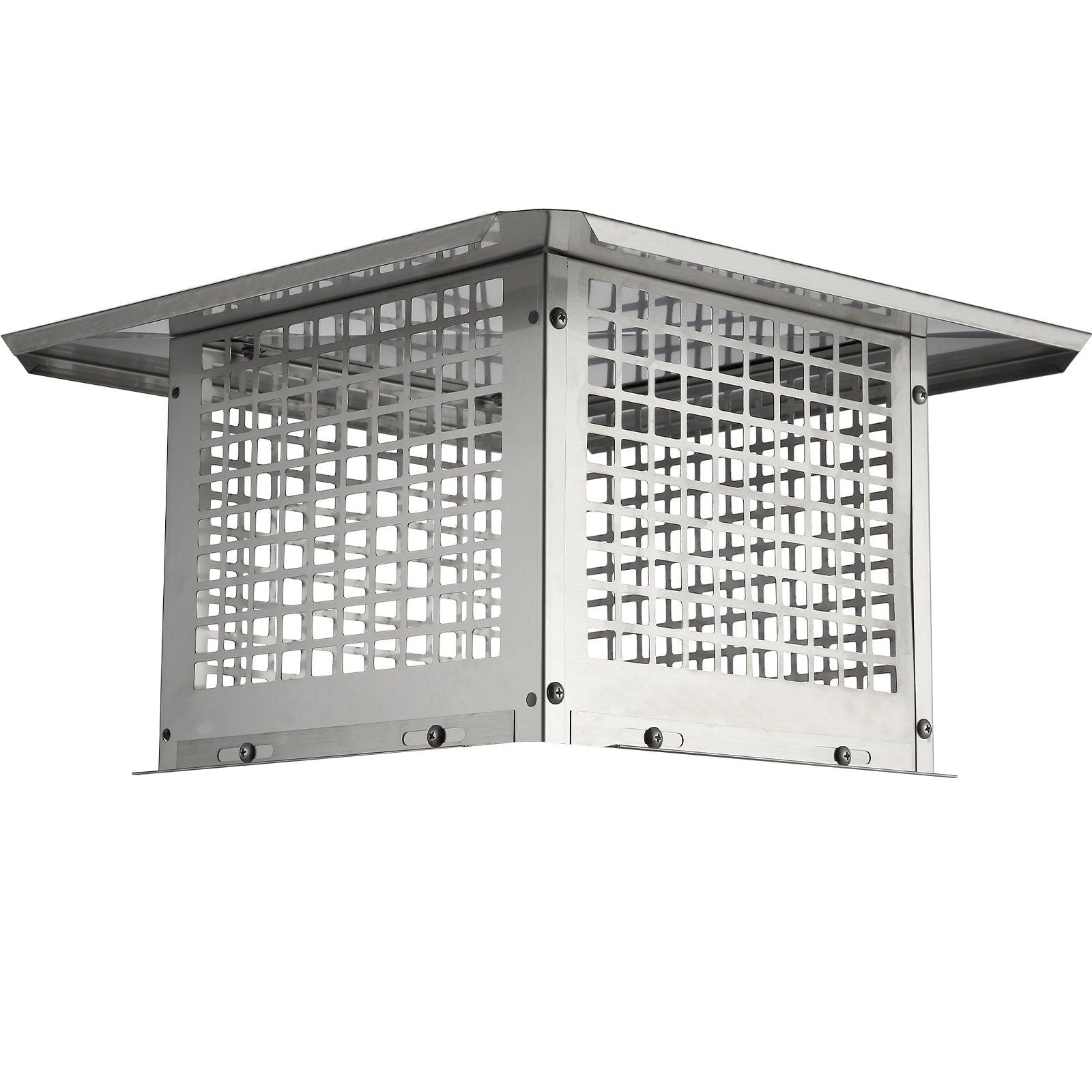 Chimney Cap 304.8 x 304.8mm, 304 Stainless Steel Fireplace Chimney Cover, Not Easily Toppled & Practical Accessories & Easy Installation, Fits Mesh Flue Covers Outside Clay Flue Shingles, Silver