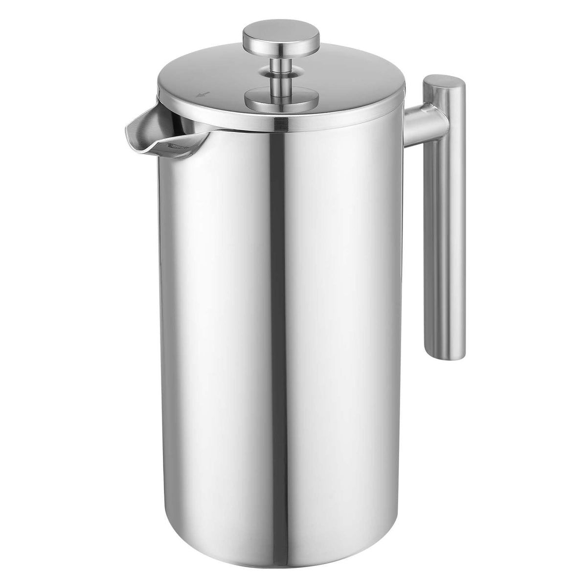 VEVOR French Press Coffee Maker, 1.5 Liter Stainless Steel Coffee Press Tea Maker with Filter, Large Double Wall Insulated French Presses Cold Brew for Camping Travel Home Kitchen, Silver