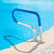 VEVOR Pool Rail 30x22 Pool Railing 304 Stainless Steel 250LBS Load Capacity Silver Rustproof Pool Handrail Humanized Swimming Pool Handrail with Blue Grip Cover & M8 Drill Bit & Self-Taping Screws