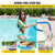 VEVOR Pool Rail 32x23 Pool Railing 304 Stainless Steel 250LBS Load Capacity Silver Rustproof Pool Handrail Humanized Swimming Pool Handrail with Blue Grip Cover & M8 Drill Bit & Self-Taping Screws
