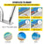 VEVOR Pool Rail 48x36 Pool Railing 304 Stainless Steel 250LBS Load Capacity Silver Rustproof Pool Handrail Humanized Swimming Pool Handrail with Blue Grip Cover & M8 Drill Bit & Self-Taping Screws