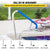 VEVOR Pool Rail 48x36 Pool Railing 304 Stainless Steel 250LBS Load Capacity Silver Rustproof Pool Handrail Humanized Swimming Pool Handrail with Blue Grip Cover & M8 Drill Bit & Self-Taping Screws
