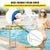VEVOR Pool Rail 55x32 Pool Railing 304 Stainless Steel 250LBS Load Capacity Silver Rustproof Pool Handrail Humanized Swimming Pool Handrail with Blue Grip Cover & M8 Drill Bit & Self-Taping Screws