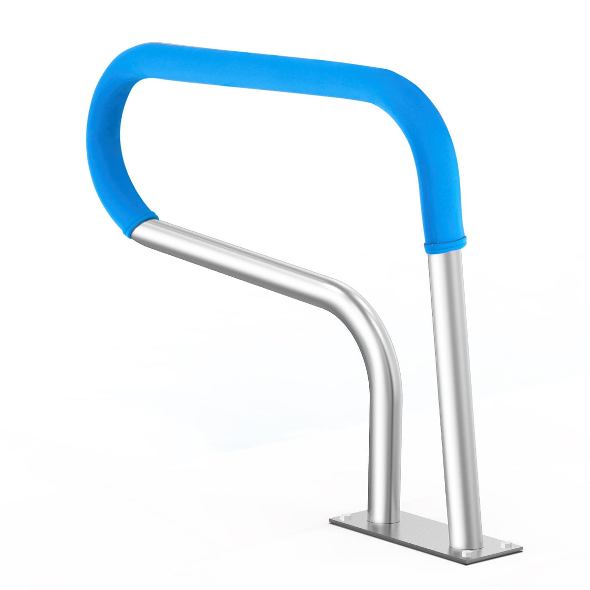 VEVOR Pool Handrail, 32 x 23 inch Pool Railing, Stainless Steel with Base Plate for Indoor/Outdoor Pools,Swimming Pool Safety Railing for Decks,Rust-Proof Grab Bar w/ Grip Cover&amp;Accessories for Spas