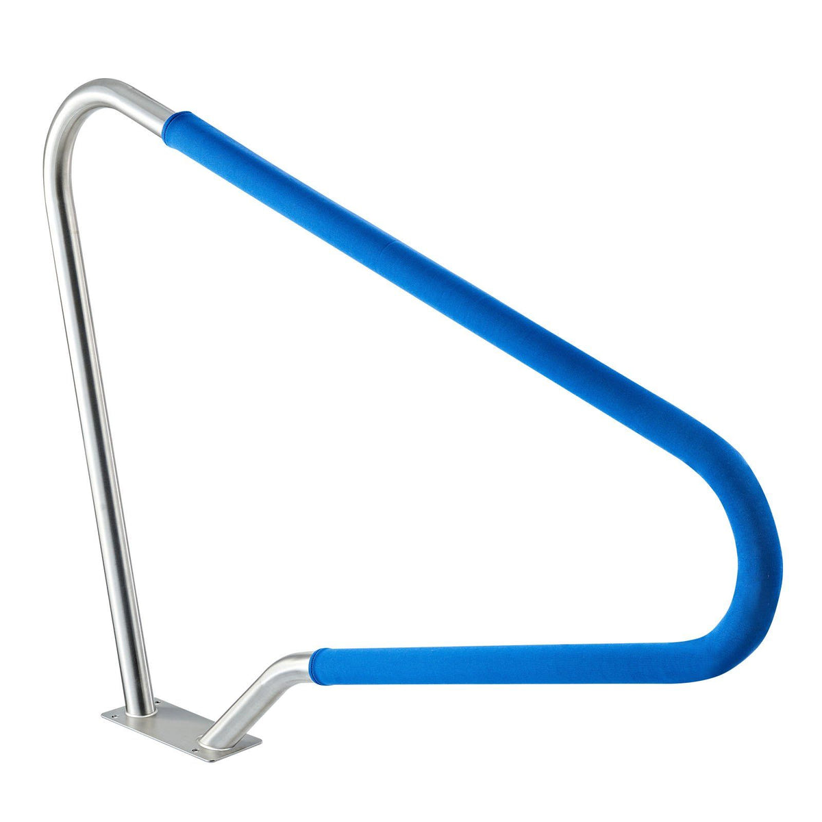 Pool Rail, 122 x 91.5 cm Pool Handrail, 100kg Load Capacity Heavy Duty 304 Stainless Steel Swimming Handrail, Detachable Nonslip Sleeve, Rich Accessories, for Poolside, Water Parks, Spa Centers