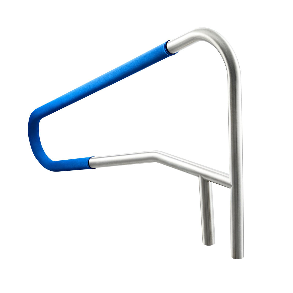 VEVOR Pool Rail, 137.1 x 81.3 cm Pool Handrail, 100kg Load Capacity Heavy Duty 304 Stainless Steel Swimming Handrail, Detachable Nonslip Sleeve, Recessed or Base Mount, for Poolside, Water Parks