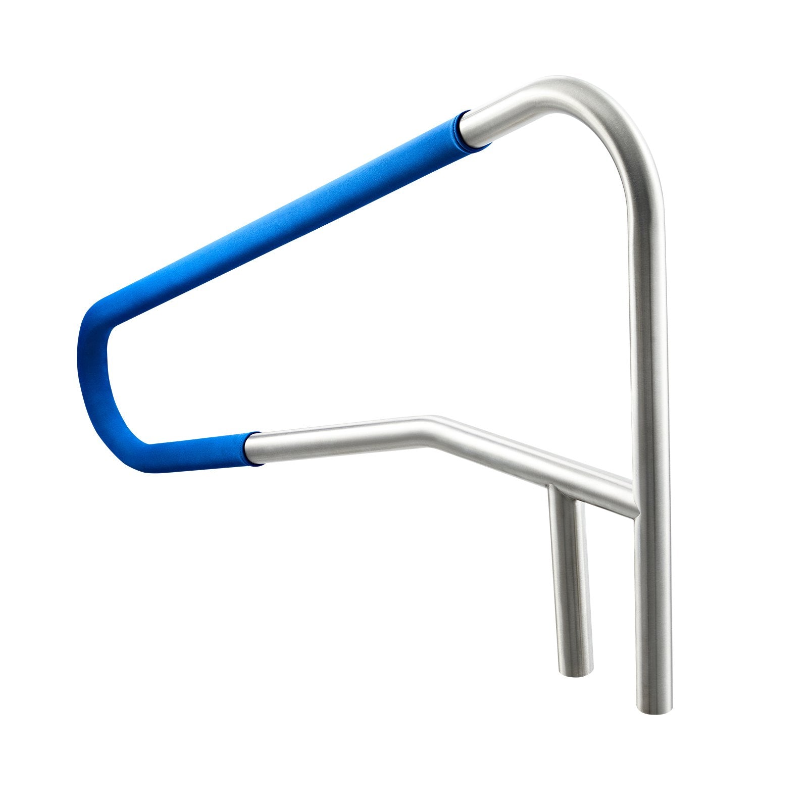 VEVOR Pool Rail, 137.1 x 81.3 cm Pool Handrail, 100kg Load Capacity Heavy Duty 304 Stainless Steel Swimming Handrail, Detachable Nonslip Sleeve, Recessed or Base Mount, for Poolside, Water Parks