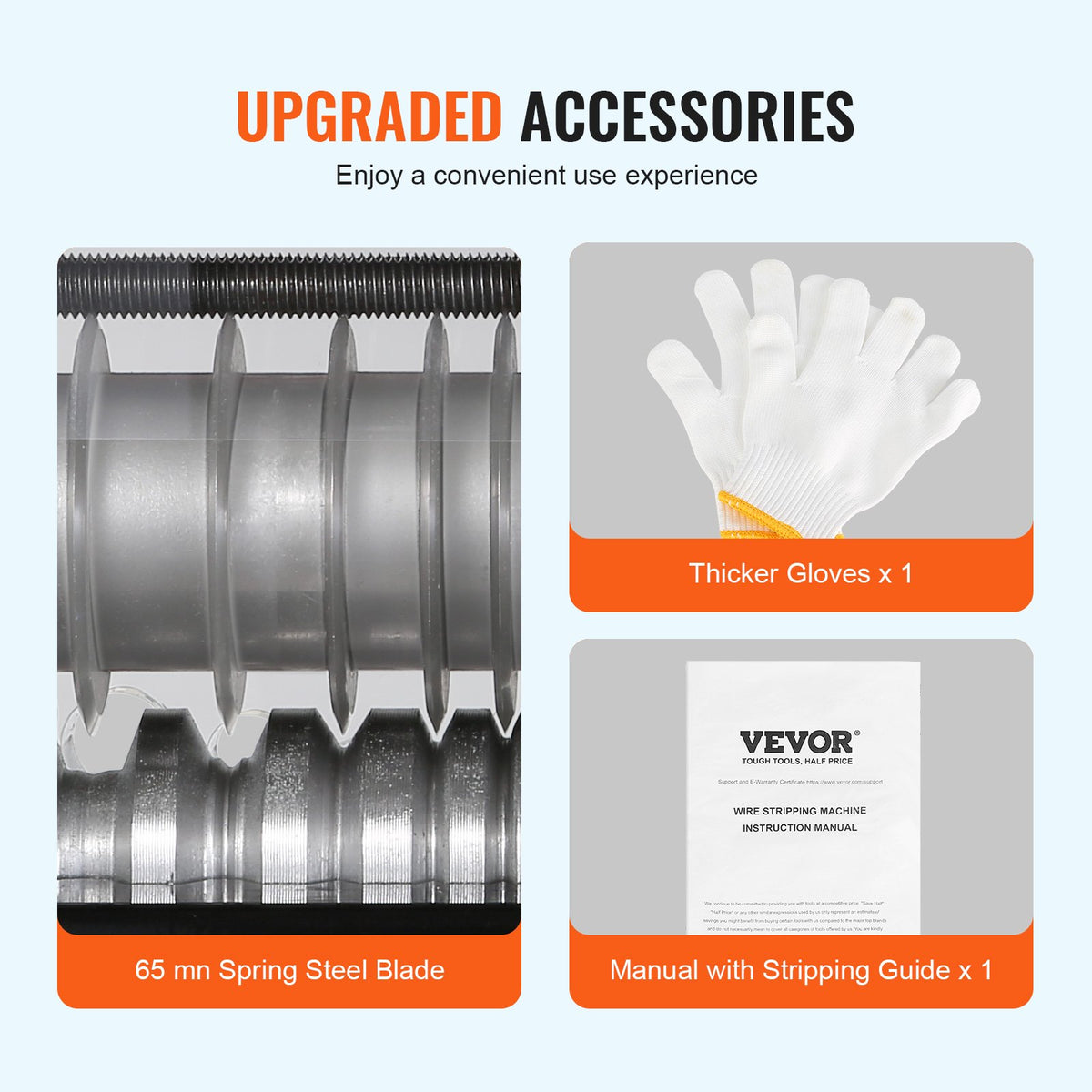VEVOR Electric Wire Stripping Machine Copper Cable Stripper 1.5-25 mm 60 W