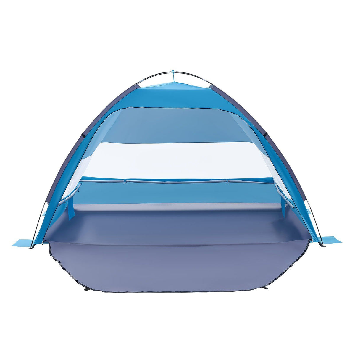 Beach Tent Sun Shelter for 4 Person, UPF 50+ Protection, Portable Sun Shade Canopy with Carrying Bag &amp; Sand Pockets, Lightweight and Easy Setup Beach Umbrella for Camping Fishing Outdoor Picnic