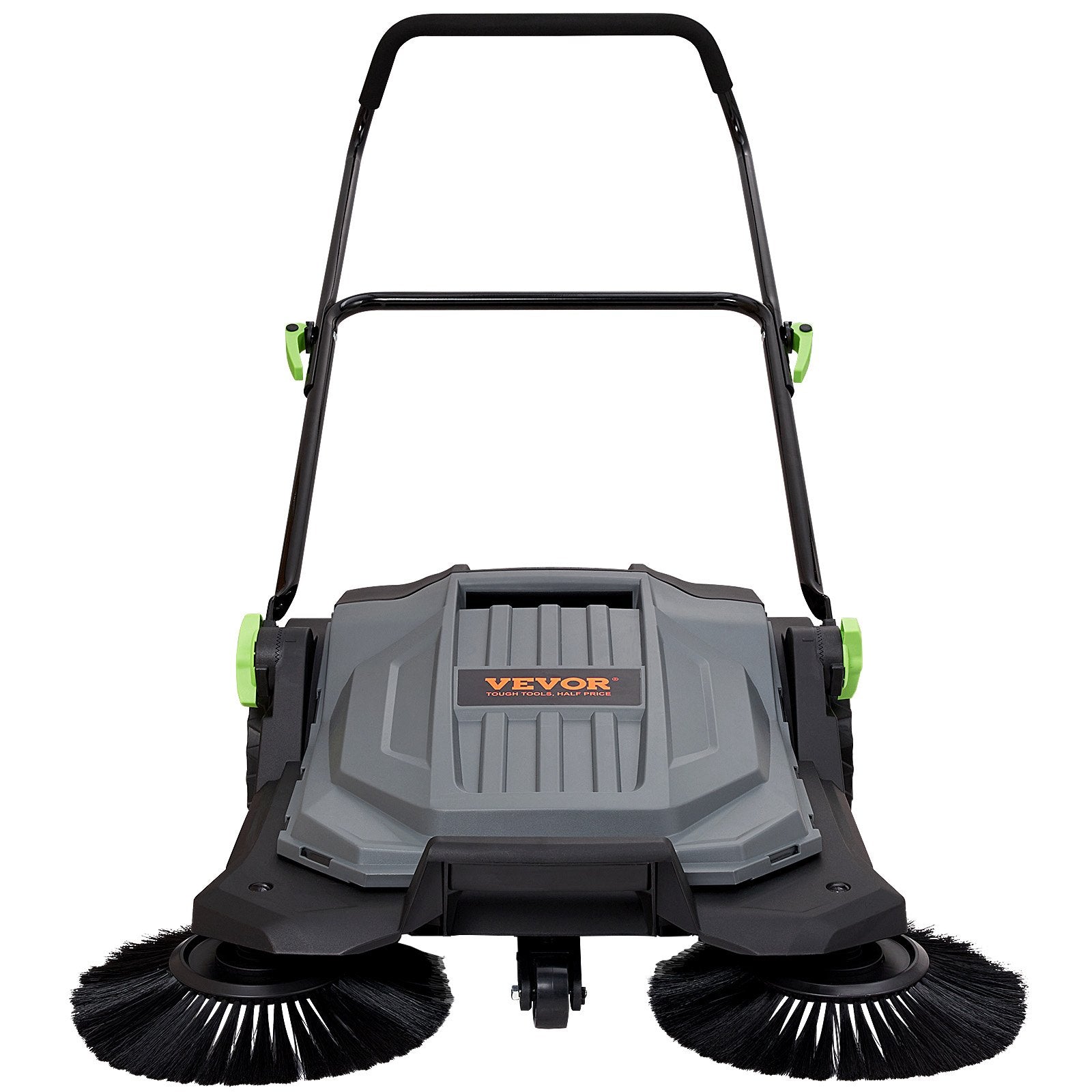 VEVOR Walk-behind Hand Push Floor Sweeper 25.6" Width 5 Gallon Waste Container