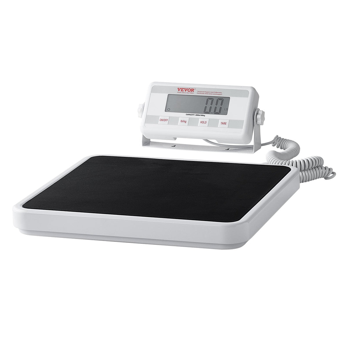 VEVOR Portable Medical Scale, Professional Digital Physician Scale for Weighing - with Anti-Slip Mat, 2 Units (kg/lb), Hold &amp; Tare Function, 400LBS Capacity Physician Wight Scale for Gym Home Hospital