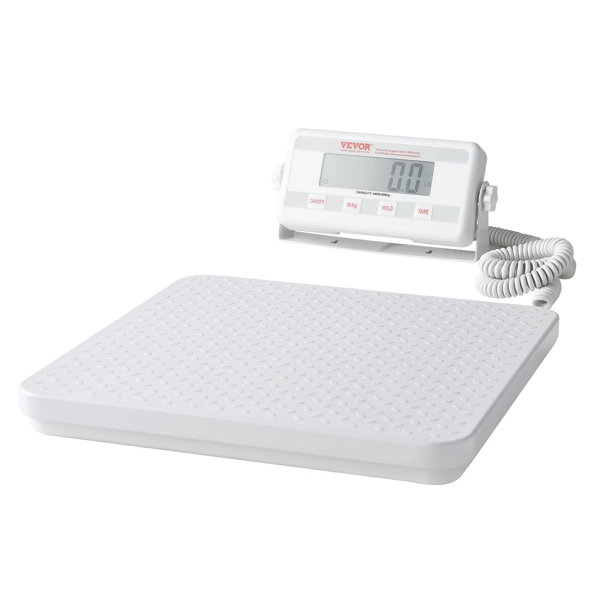 VEVOR Portable Medical Scale, Professional Physician Scale for Weighing - with Anti-slip Platform, 2 Units, Hold &amp; Tare Function, Digital Physician Weight Scale for Gym Home Hospital, 440LBS Capacity