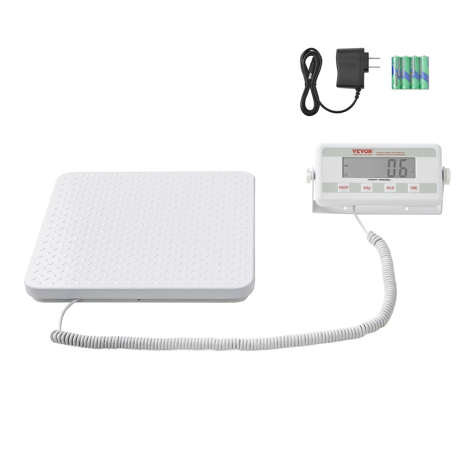 VEVOR Portable Medical Scale, Professional Physician Scale for Weighing - with Anti-slip Platform, 2 Units, Hold & Tare Function, Digital Physician Weight Scale for Gym Home Hospital, 440LBS Capacity