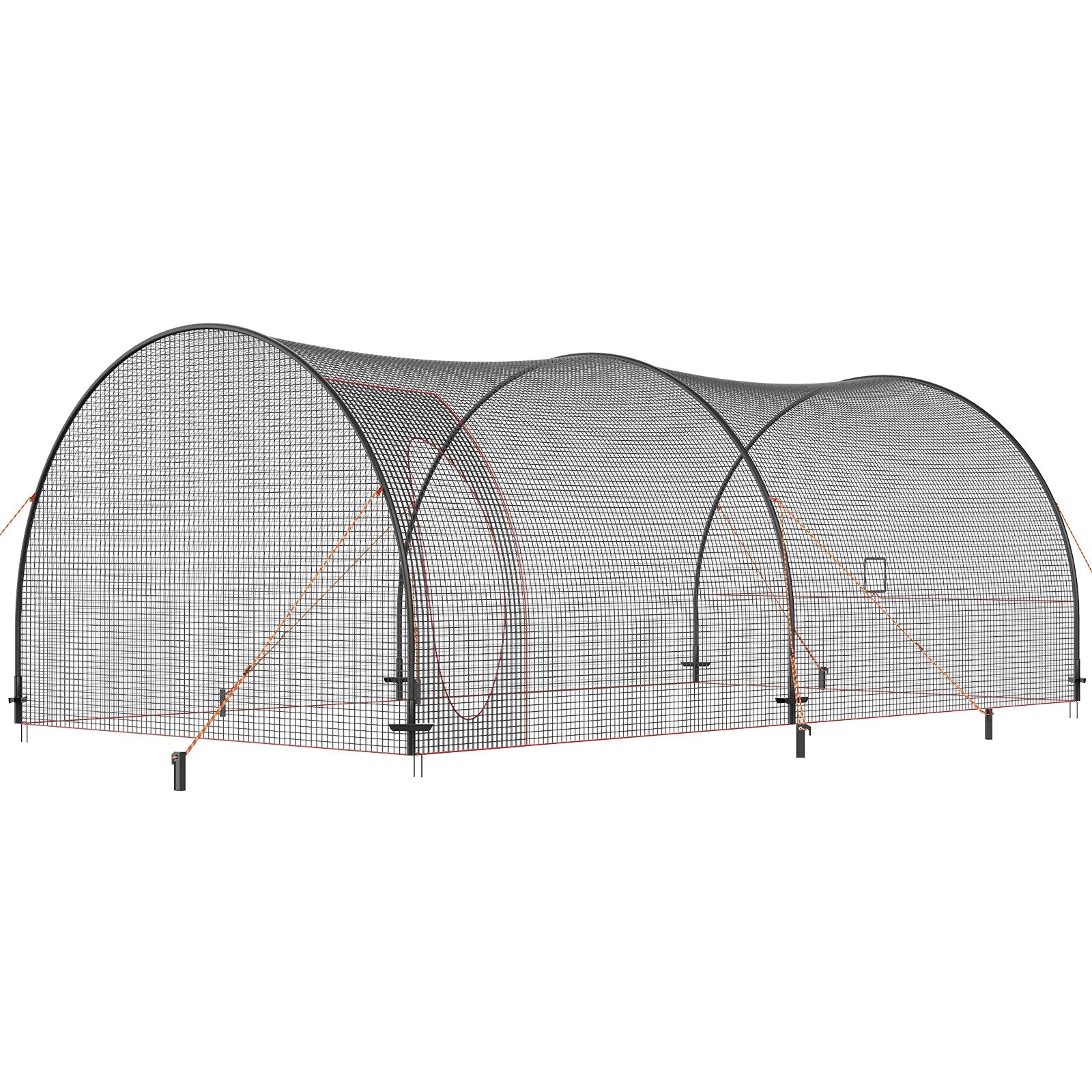 VEVOR Baseball Batting Cage, Softball and Baseball Batting Cage Net and Frame, 22x12x8ft Practice Portable Cage Net with Carry Bag, Heavy Duty Enclosed Pitching Cage, for Backyard Batting Hitting Training 670CM
