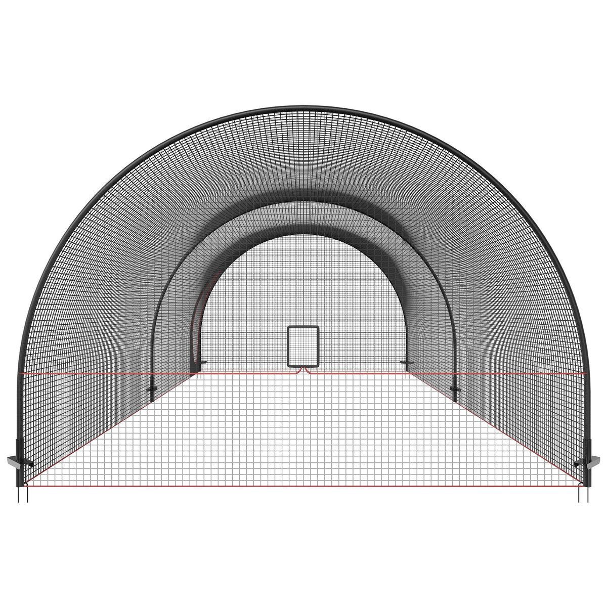 VEVOR Baseball Batting Cage, Softball and Baseball Batting Cage Net and Frame, 22x12x8ft Practice Portable Cage Net with Carry Bag, Heavy Duty Enclosed Pitching Cage, for Backyard Batting Hitting Training 670CM