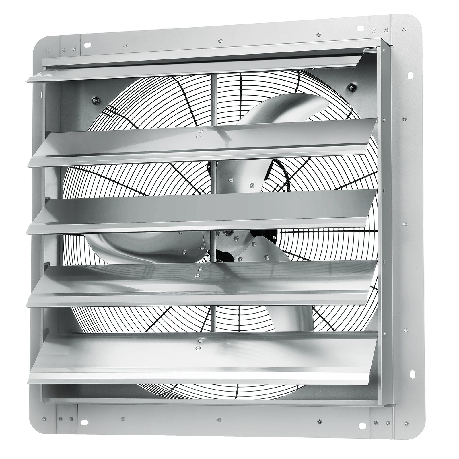 VEVOR Shutter Exhaust Fan, 610 mm High-speed 1400RPM 2892 CFM, Aluminum Wall Mount Attic Fan with AC-motor, Ventilation and Cooling for Greenhouses, Garages, Sheds, Shops