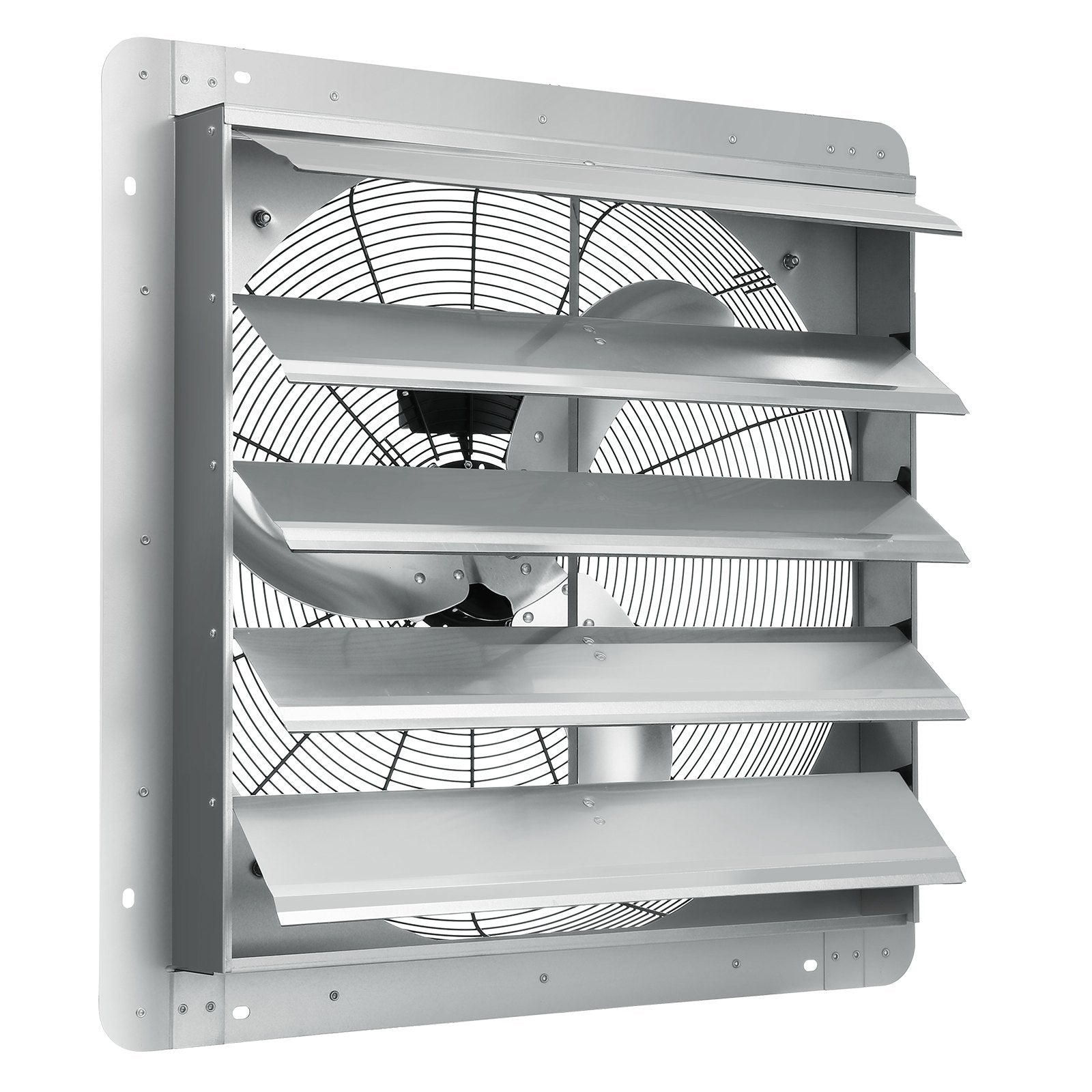 VEVOR Shutter Exhaust Fan, 610 mm High-speed 1400RPM 2892 CFM, Aluminum Wall Mount Attic Fan with AC-motor, Ventilation and Cooling for Greenhouses, Garages, Sheds, Shops