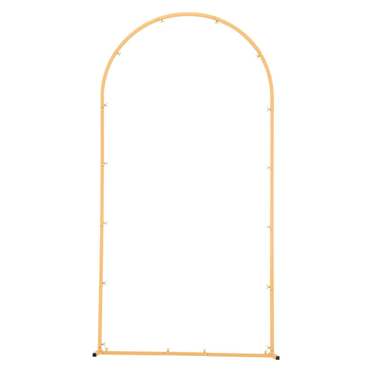VEVOR Arch Backdrop Stand, 2 x 1 m, Stable Structure, Easy Assembly, 1 Set Gold Metal Arch Backdrop Stand for Wedding, Birthday Party, Graduation, Holiday Celebration, and Ceremony Decoration