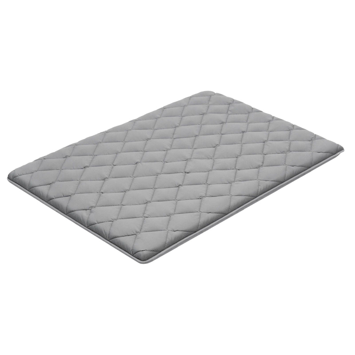 Japanese Tatami Mat, Full Size Foldable Japanese Tatami Mattress, Futon Mattress with Storage Bag &amp; Fastener, 9-Layer Floor Mat for Sleeping, Dorm, Meditation, Yoga, 2032 x 1372 x 89 mm, Gray