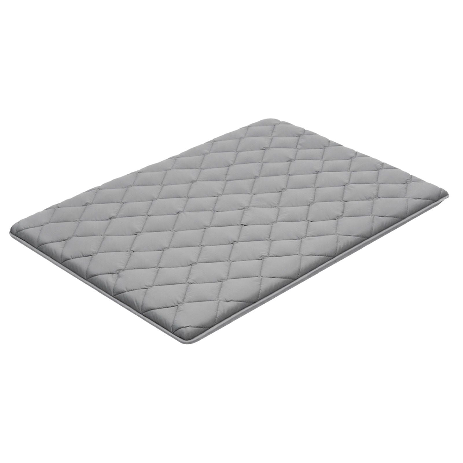 Japanese Tatami Mat, Full Size Foldable Japanese Tatami Mattress, Futon Mattress with Storage Bag & Fastener, 9-Layer Floor Mat for Sleeping, Dorm, Meditation, Yoga, 2032 x 1372 x 89 mm, Gray
