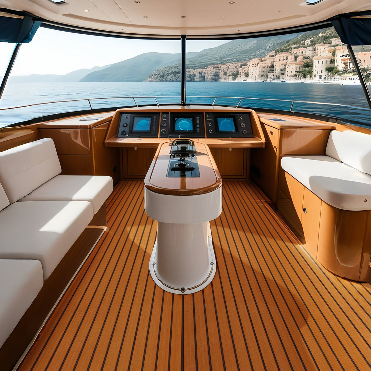 Boat Flooring, EVA Foam Boat Decking 94.5" x 35.4", Non-Slip Self-Adhesive Flooring, 23.2 sq.ft Marine Carpet for Boats, Yacht, Pontoon, Kayak Decking