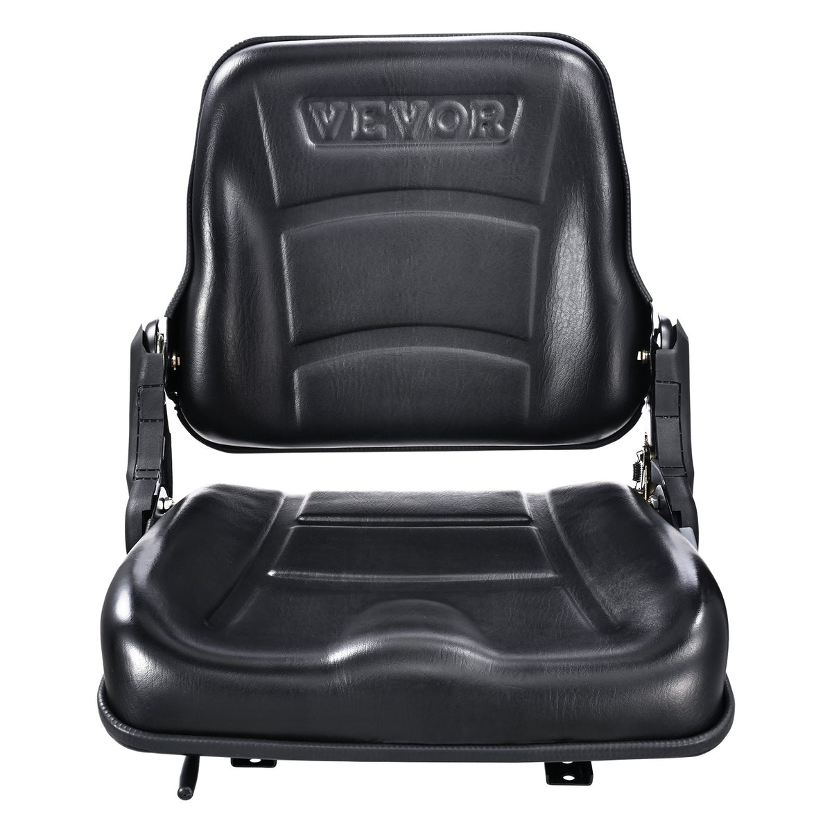 VEVOR Universal Forklift Seat, Fold Down Tractor Seat with Adjustable Angle Back and Micro Switch, 16-34 cm Extended Slot Comfortable Forklift Seat for Tractor Loader Excavator