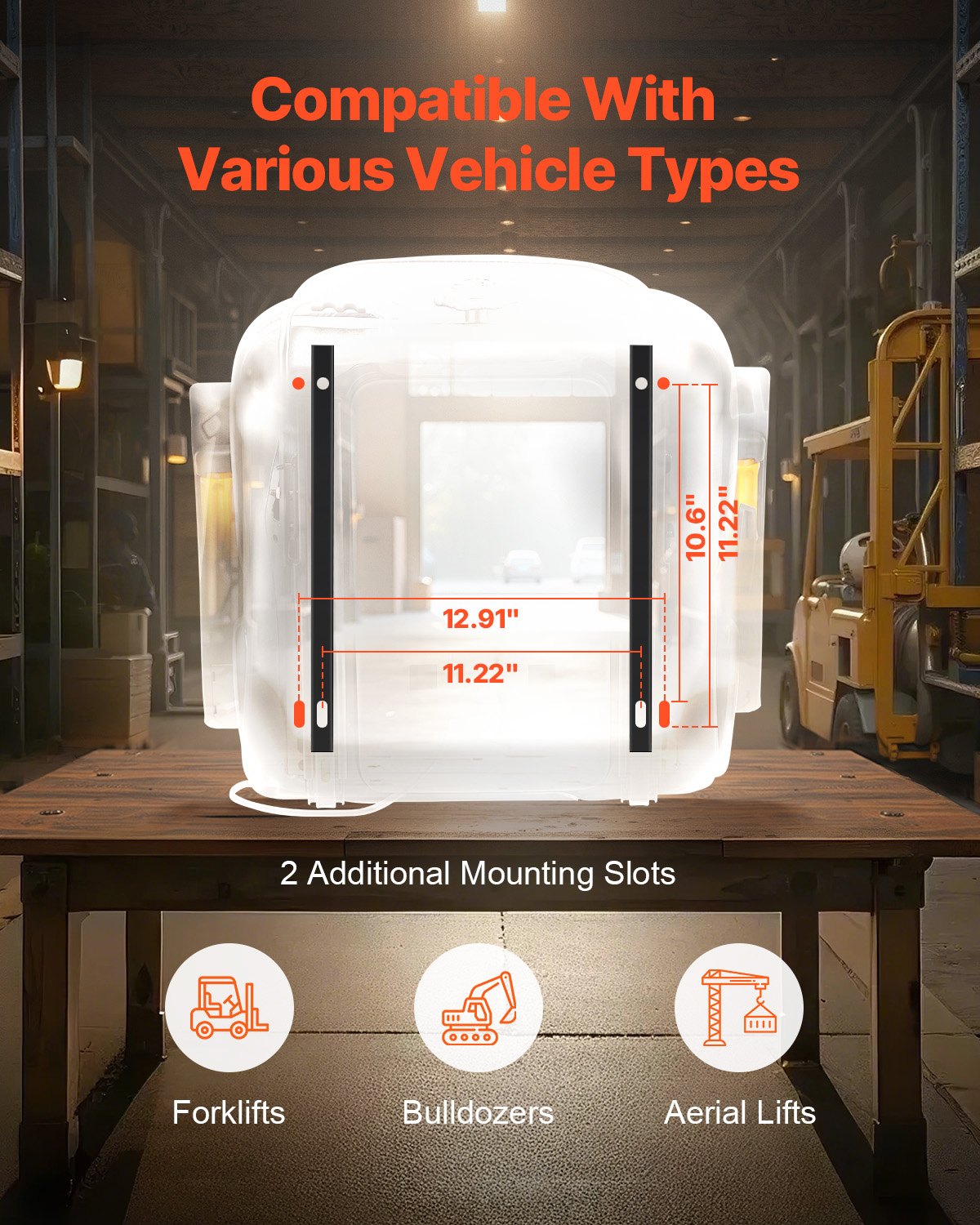 VEVOR Universal Forklift Seat, Tractor Suspension Seat with Adjustable Back, Armrest, Headrest & Safety Belt, Secure Fold Down Tractor Seat with Micro Switch, Lawnmower Seat for Skid Loader Bulldozer