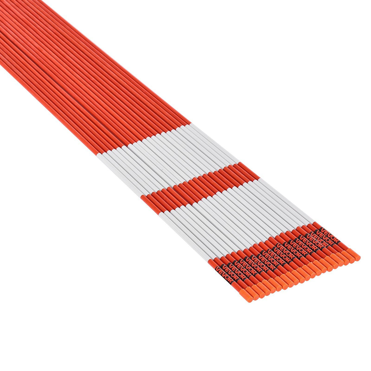 Driveway Markers, 50Pcs 152cm Long 7.87mm Dia, Hi-Visibility Driveway Reflectors with 12 in Steel Drill Bits, Reflective Snow Sticks Fiberglass Pole for Parking Lots, Walkways, Snow Plowing